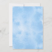 Cloud 9の花嫁 青いインクのスクリプトスタイルの結婚前パーティー 招待状 (裏面)