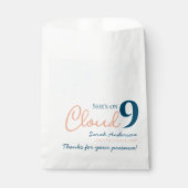 Cloud 9テクスチャエレガントブライダルシャワー フェイバーバッグ (正面)