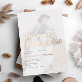 Cloud 9フォトミニマルブライダルシャワー 箔招待状