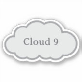 Cloud 9 - 共感クラウドステッカー シール (正面)