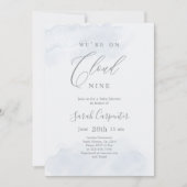 Cloud 9 Baby Shower Boyに参加 招待状 (正面)