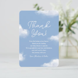 Cloud 9 Blue Baby Showerサンキューカード サンキューカード