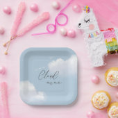 Cloud 9 Blue Boy Baby Showerに参加 ペーパープレート (パーティー)