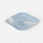 Cloud 9 Blue Boy Baby Showerに参加 ペーパープレート (傾斜あり)
