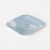 Cloud 9 Blue Boy Baby Showerに参加 ペーパープレート (傾斜あり)