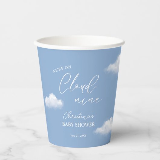 Cloud 9 Blue Boy Baby Showerに参加 紙コップ (正面)