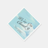 Cloud 9 Blue Skyカップルの赤ちゃんシャワー中 スタンダードカクテルナプキン (角)