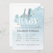 Cloud 9 Hello Baby Showerに参加 招待状 (正面/裏面)