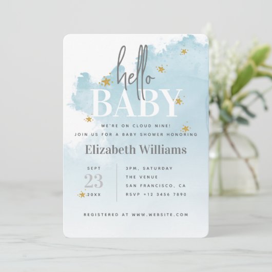 Cloud 9 Hello Baby Showerに参加 招待状 (スタンド正面)