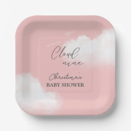 Cloud 9 Pink Girl Baby Showerに参加 ペーパープレート