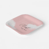 Cloud 9 Pink Girl Baby Showerに参加 ペーパープレート (傾斜あり)
