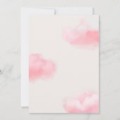Cloud 9 Pink Girl Baby Showerに参加 招待状 (裏面)