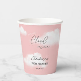 Cloud 9 Pink Girl Baby Showerに参加 紙コップ