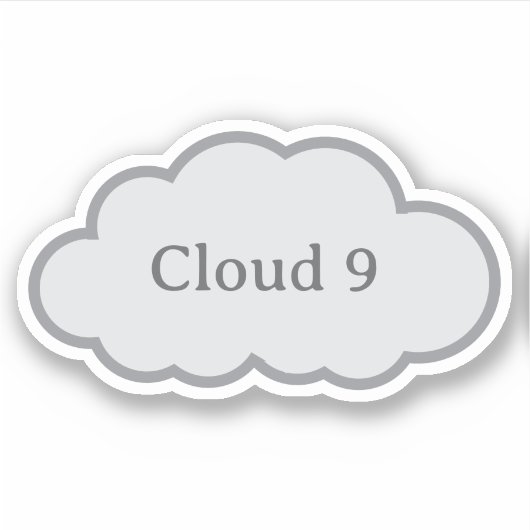 Cloud 9 - Relatable Cloud Sticker シール (正面)