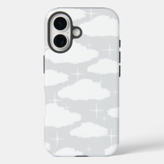 Cloud all-over-print with Sparkle Glitter iPhone 16ケース