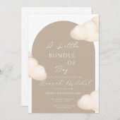 Cloud Baby Shower Invitation - Customizable シーズンカード (正面/裏面)