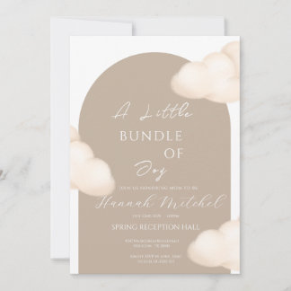Cloud Baby Shower Invitation - Customizable シーズンカード