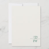 Cloud Bold Teal Modern Chic Mix and Match Wedding 招待状 (裏面)