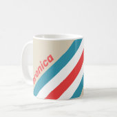 Cloud Chaser Stripes with Name コーヒーマグカップ (正面左)