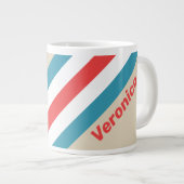 Cloud Chaser Stripes with Name ジャンボコーヒーマグカップ (正面右)