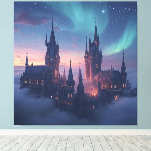 Cloud City of Light キャンバスプリント (インサイチュ (ウッドフロア))