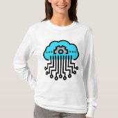 Cloud Computing Network Circuit Gear Tech Tシャツ (正面)