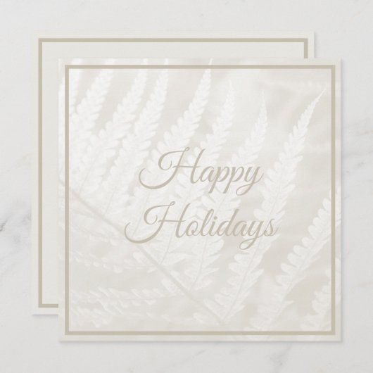 Cloud Dancer Botanic Foliage Christmas シーズンカード (正面/裏面)