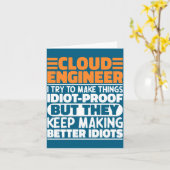 Cloud Engineer I Try To Make Things Funny Sayings  カード (黄色い花)