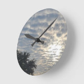 CLOUD FUSION RIPPED ラウンド壁時計 (傾斜)