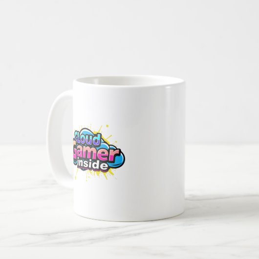 Cloud gamers inside  コーヒーマグカップ (正面左)