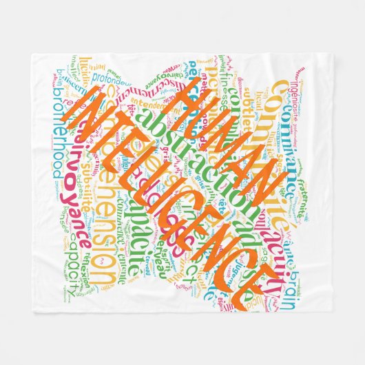 Cloud Human Intelligence フリースブランケット (正面(横))