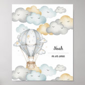 Cloud Journey" Art Print - Baby Nursery Decor ポスター (正面)