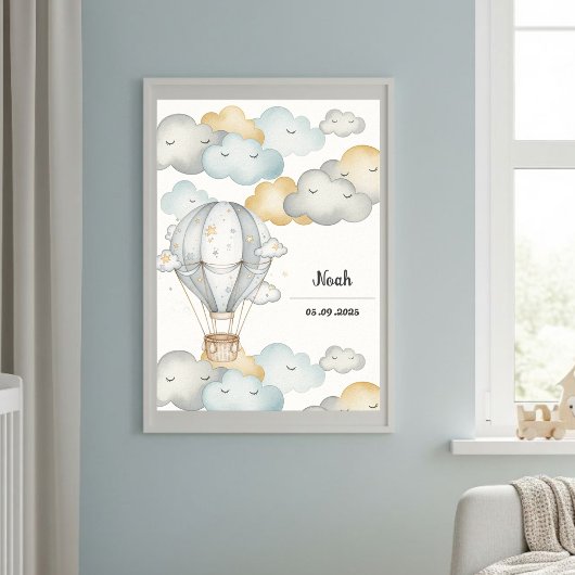 Cloud Journey" Art Print - Baby Nursery Decor ポスター