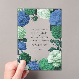 Cloud Mint, Alpine Blue & Evergreen Mist Wedding アクリル招待状