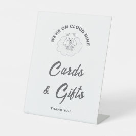 Cloud Nineベビーシャワーカード&ギフトサイン 台座サイン