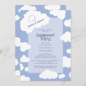 Cloud Nine 9かわいいおもしろい結婚の婚約パーティ 招待状 (正面/裏面)