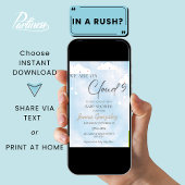 Cloud Nine 9 Sky Baby Boy Baby Shower Invitation 招待状