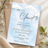 Cloud Nine 9 Sky Baby Boy Baby Shower Invitation 招待状