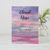 Cloud Nine Baby Boy Shower Invitations 招待状 (スタンド正面)