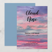 Cloud Nine Baby Boy Shower Invitations 招待状 (正面/裏面)