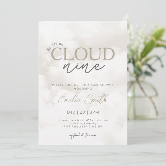 Cloud Nine Baby Showerに参加 招待状 (スタンド正面)