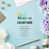 Cloud NIne Baby Shower  アクリル招待状 (インサイチュ (ウェディング))