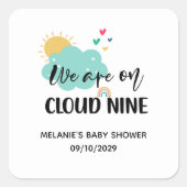 Cloud Nine Baby Shower スクエアシール (正面)