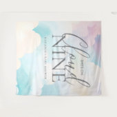 Cloud Nine Baby Shower Backdropに出展 タペストリー (正面(横))