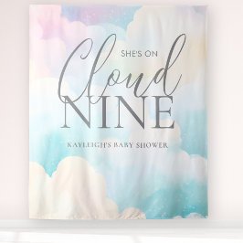 Cloud Nine Baby Shower Backdropに出展 タペストリー