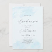 Cloud Nine Baby Shower Boyに参加 招待状 (正面)