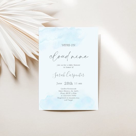 Cloud Nine Baby Shower Boyに参加 招待状