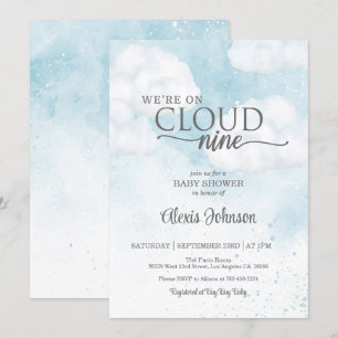 Cloud Nine Baby Shower (Boy)に参加 招待状