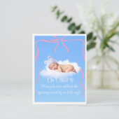 Cloud Nine Baby Shower Digital Download Invite 招待状 (スタンド正面)