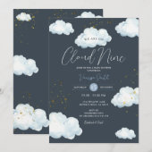 Cloud Nine Baby Shower Neutral Little Cloud 招待状 (正面/裏面)